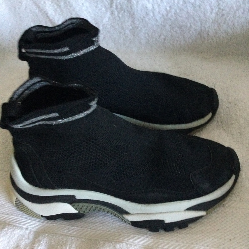 ASH Addict stretch pull on black women sneakers size 36 EUR/6 UK/5UK